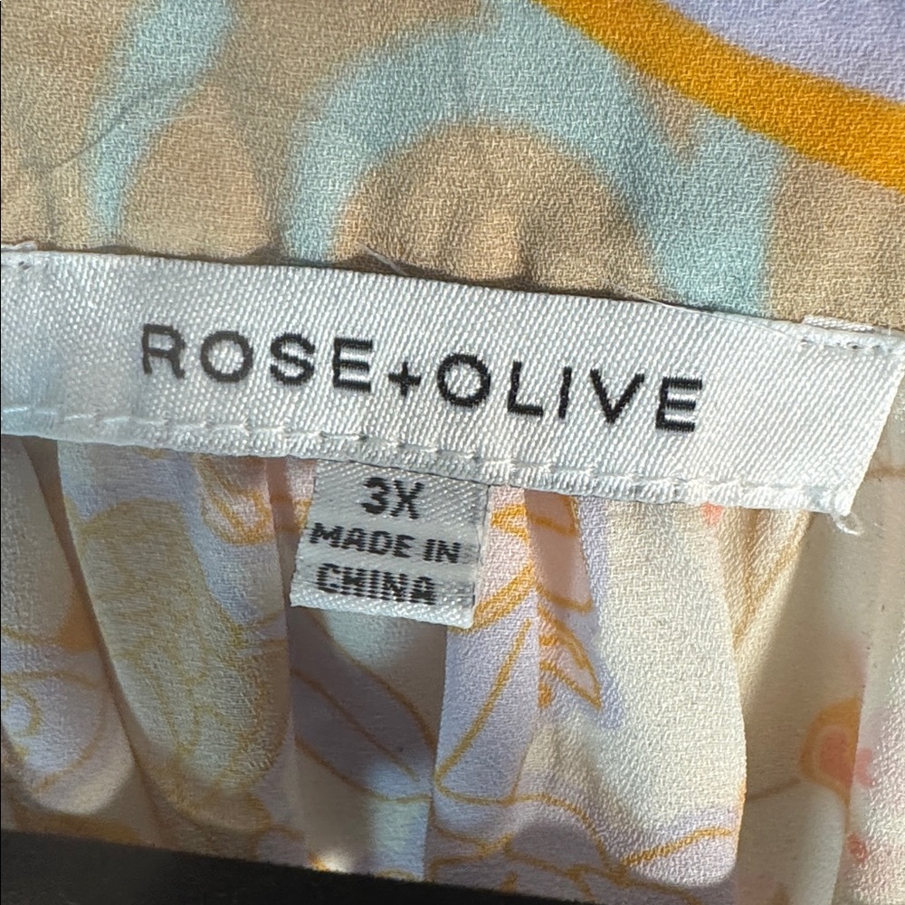 Rose & Olive Multicolor Floral Blouse, Great for Easter/Spring - Picture 2 of 9